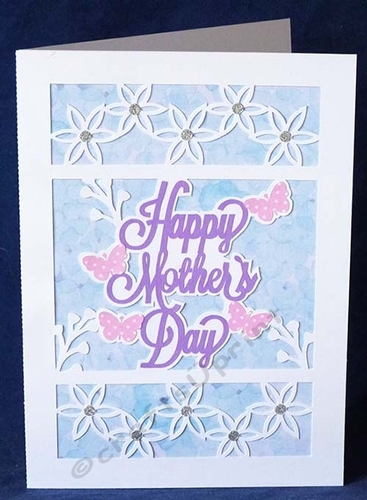 Happy Mothers Day Flowers and Butterflies Card