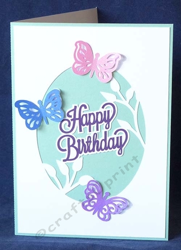 Butterfly Birthday Overlay Card