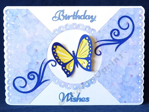 Birthday Wishes Butterfly Card