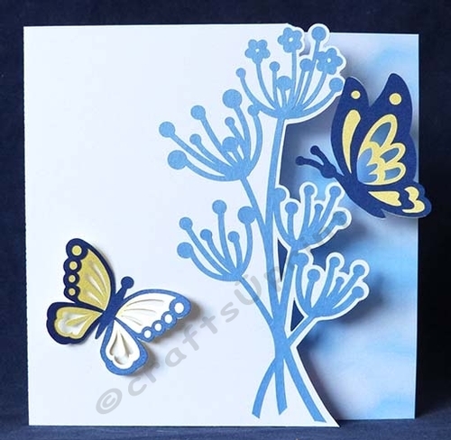 Dandelions and Butterflies Over The Edge Card