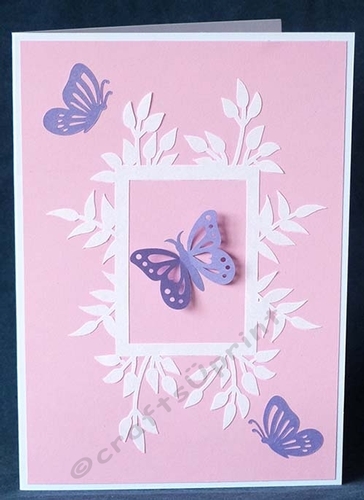 Leaves and Butterflies Overlay Card