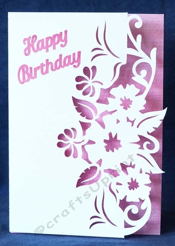 Flower Stencil Edge Card