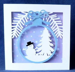 Snowman Bauble Card