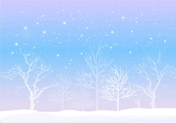 Snowy Scene Backing Paper