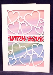 Love Hearts Card and backing paper