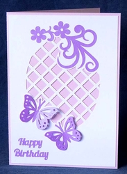 Butterfly Lattice Overlay Card