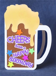 Beer Glass Birthday Card