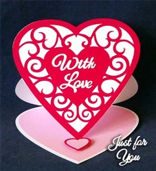 Heart Easel Card with Two Sentiments