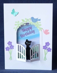 Gate with Cat Aperture Card and Backing Panel
