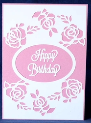 Rose Stencil Overlay Card