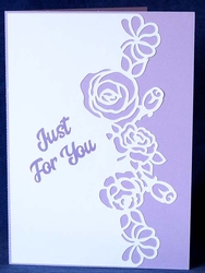 Stencil Flowers Overlay Card