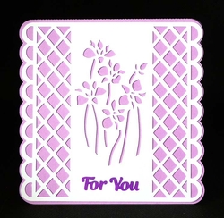 Lattice Flower Stencil Card