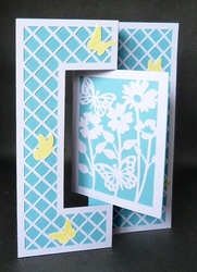 Butterflies and Flowers Swing Card