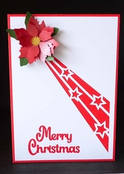 Poinsettia Diagonal Split Card