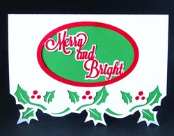 Merry and Bright Holly Card