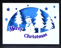 Merry Christmas Snowman Card