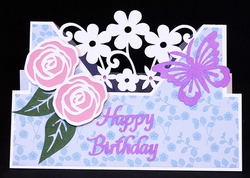 Roses and Butterfly Step Card