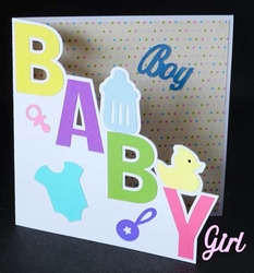 Baby Boy or Girl Letters Card