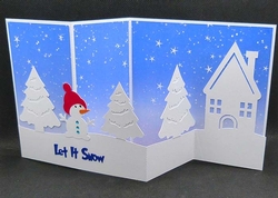Christmas Scene Z Fold Card