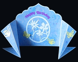 Floral Angled Gatefold Card 