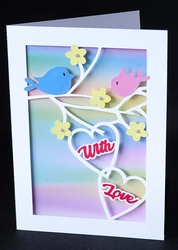 Love Hearts Birds Card
