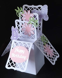 Butterfly Lattice Box Card