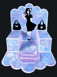 Shaped Fashion Pop Up Card