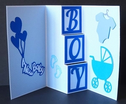 Baby Boy Block Card