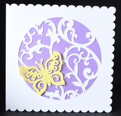 Butterfly Flourish Circle Card