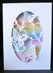 Trio of Butterflies Aperture Card