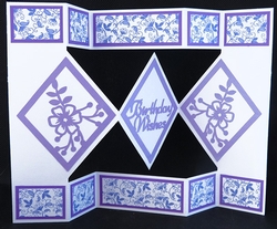 Floral Diamond Shutter Card