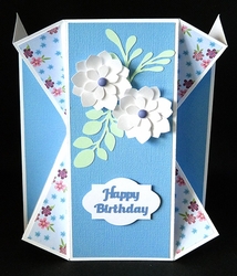 Floral Double Fan Card