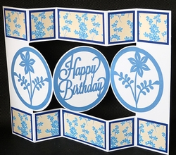 Flower Circle Birthday Shutter Card