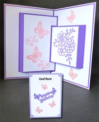 Flowers and Butterflies Popout Card