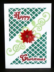 Poinsettia Lattice Card