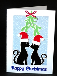 Mistletoe Cats Card