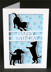 Happy Birthday Puppies Card