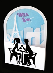 With Love Arch card with Backing Paper