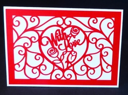 With Love Roses Overlay Card