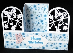 Butterflies and Flowers Bridge Card