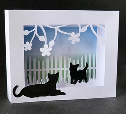 Cats Shadow Box Card