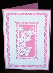 Butterflies and Flowers Overlay Card