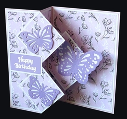 Butterfly Fold Back Pop Up Card