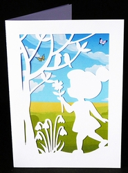 Flower Girl Card with Backing Paper