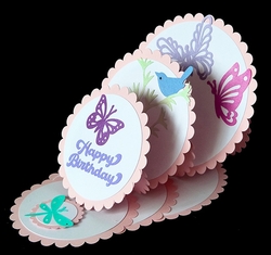 Scalloped Circle Triple Easel Card