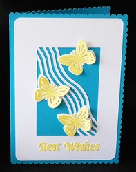 Trio of Butterflies Overlay Card
