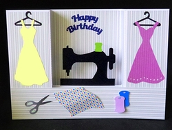 Sewing Machine Pop Up U Fold Card