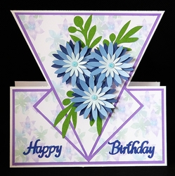 Floral Arrow Fold Tent Card