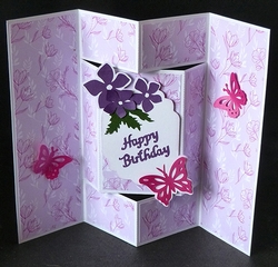 Butterflies & Flowers Pop Out Card