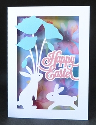 Flowers and Bunnies Easter Card